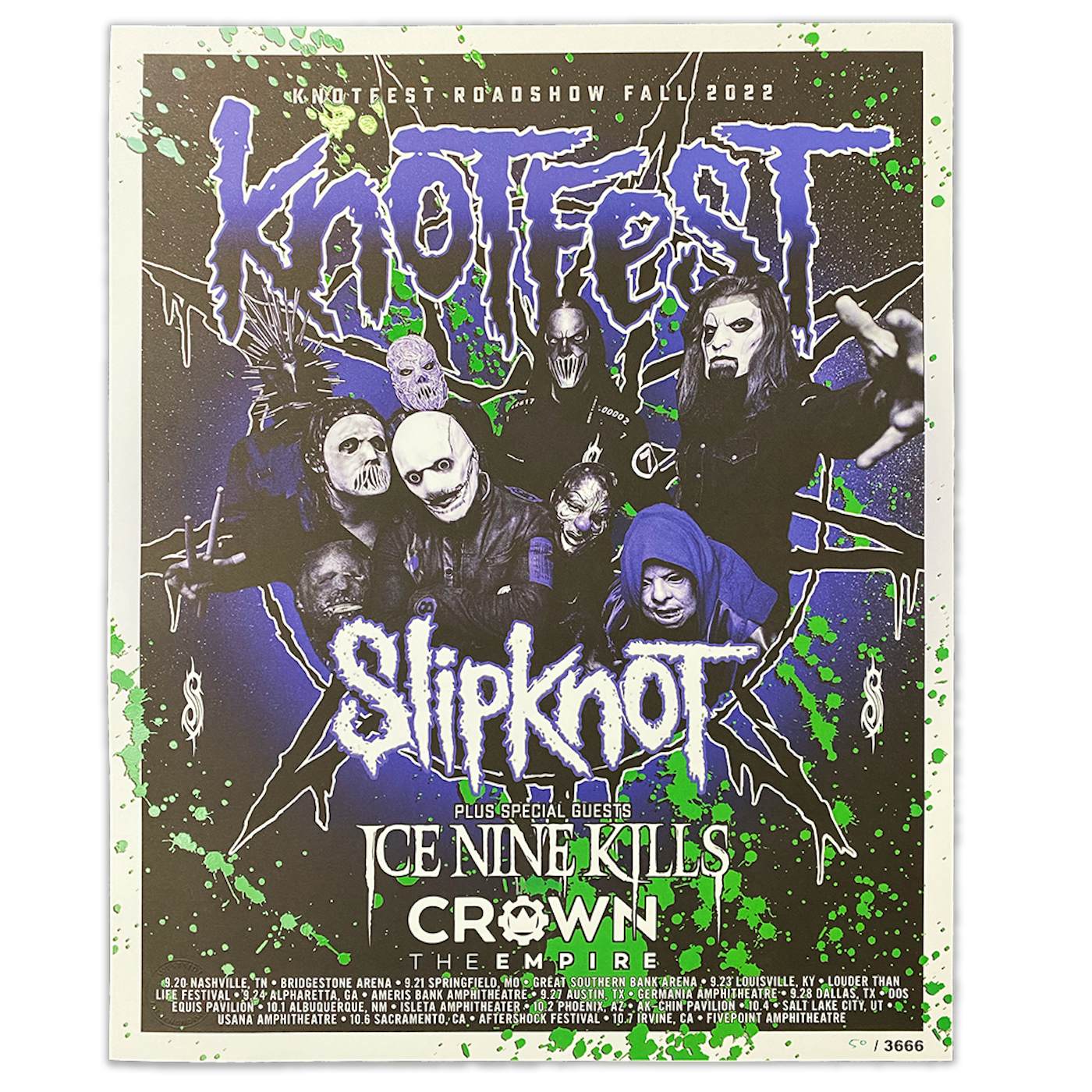 Slipknot Knotfest Leg 3 2022 Poster
