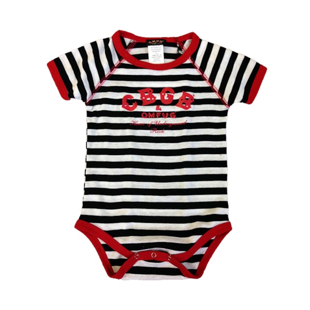 Cbgb Baby Classic Logo Striped Onesie