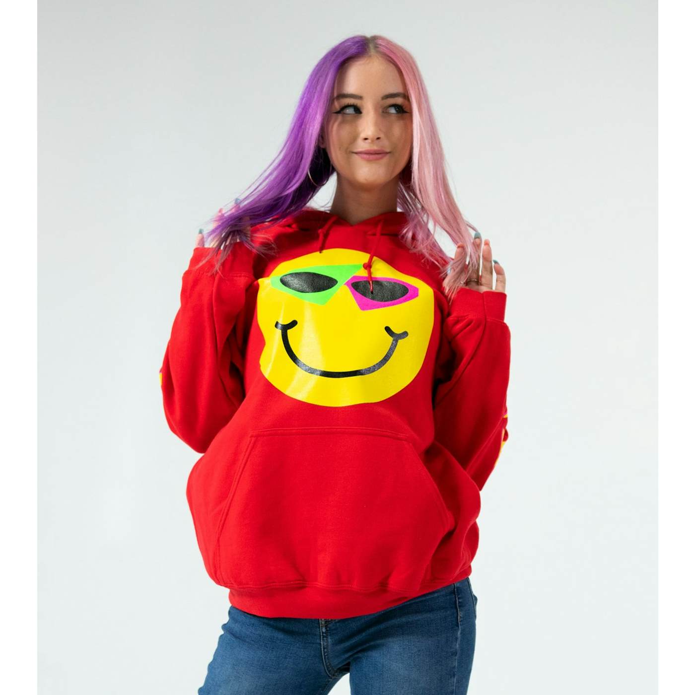 Roy Purdy Smiley Hoodie Red