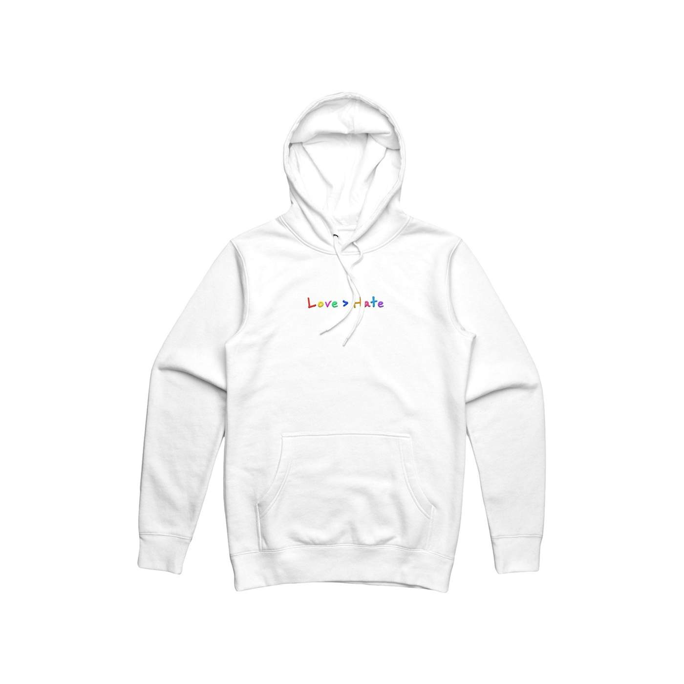 Roy Purdy Love > Hate Embroidered White Hoodie