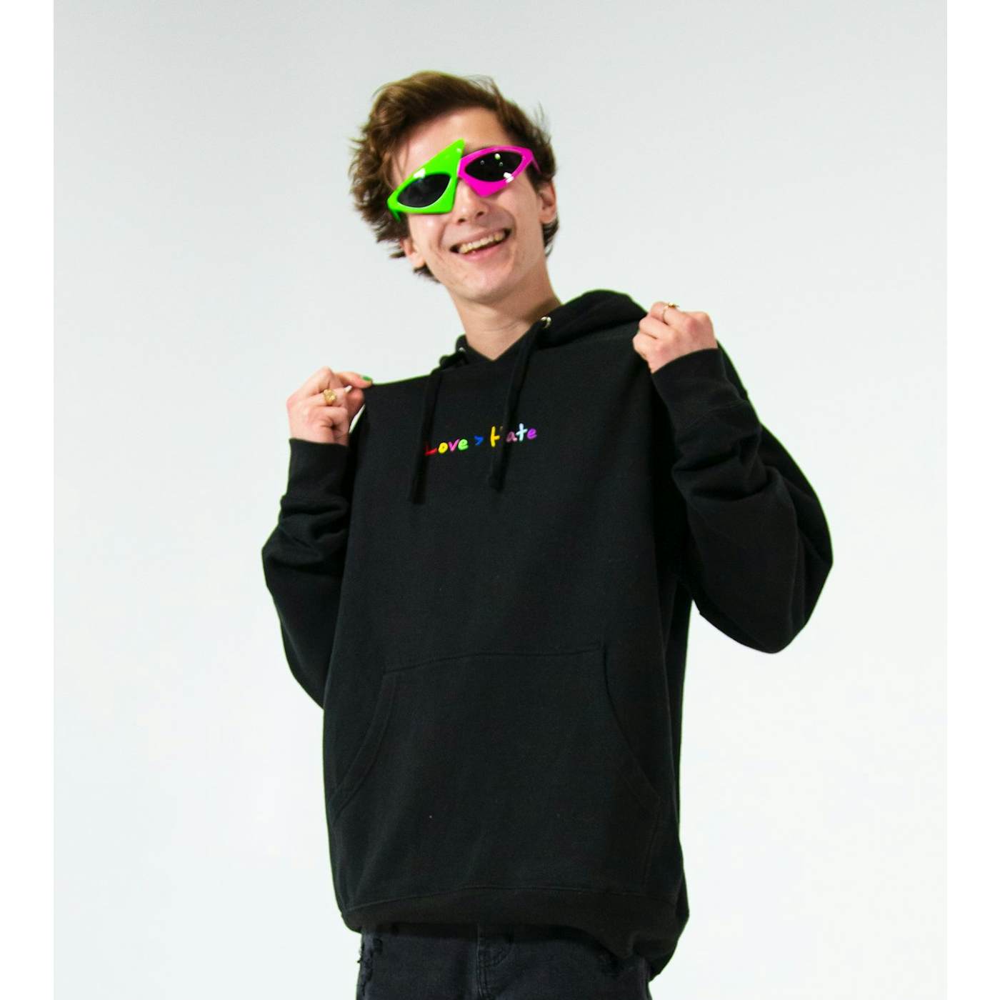 Roy Purdy Love > Hate Embroidered Black Hoodie