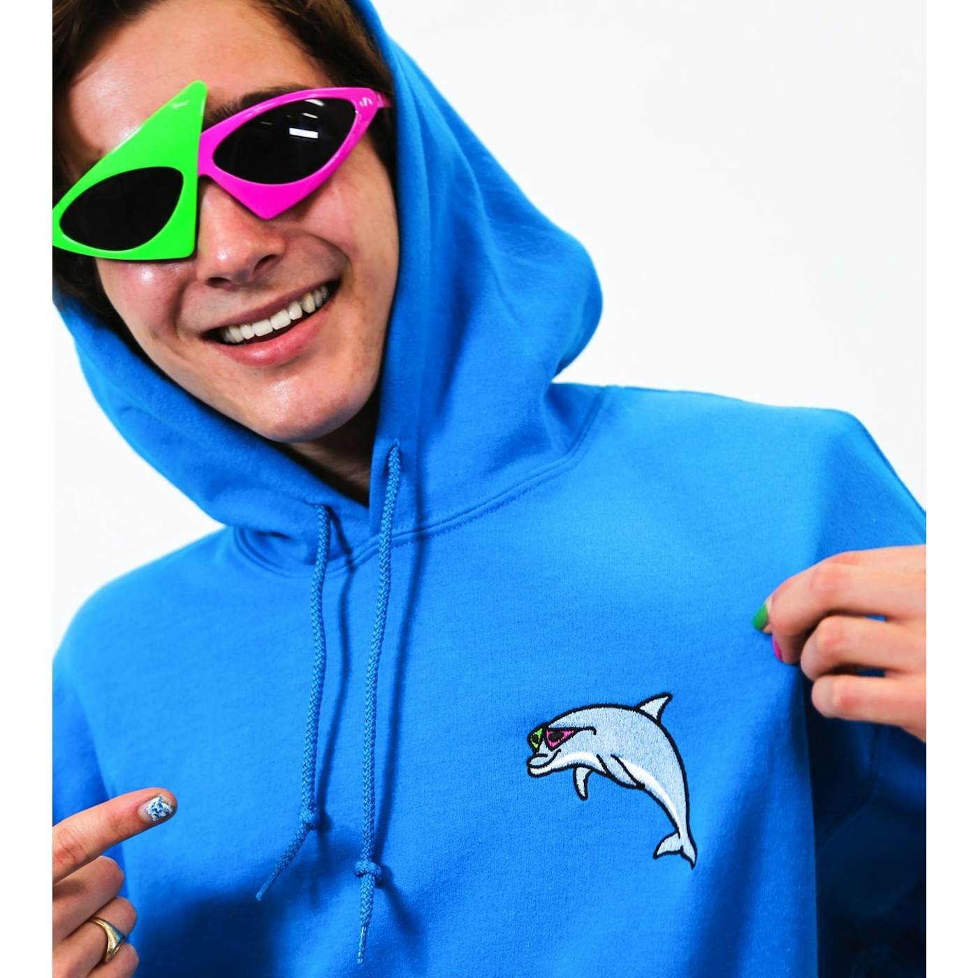 Roy Purdy Purdy World Dolphin Hoodie Embroidered