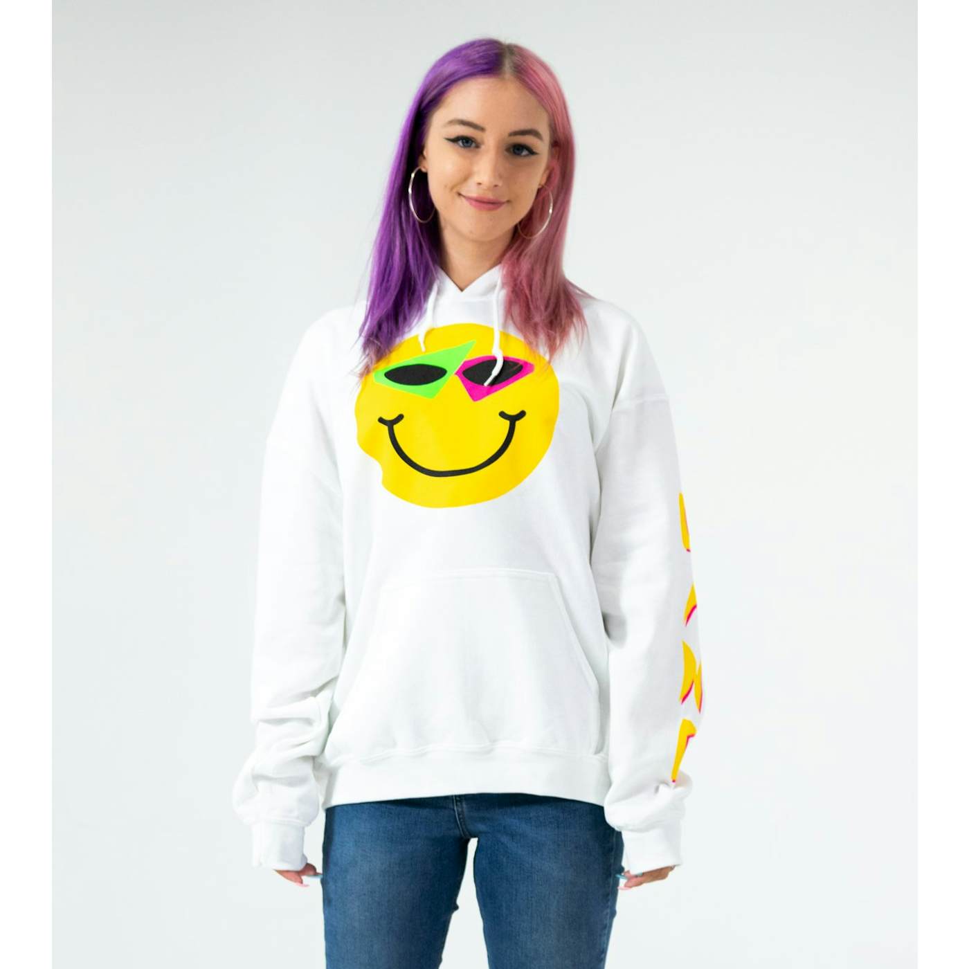 Roy Purdy Smiley Hoodie White