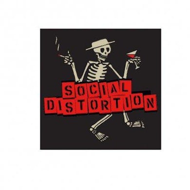 Social Distortion Skelly w/Block Logo Sticker