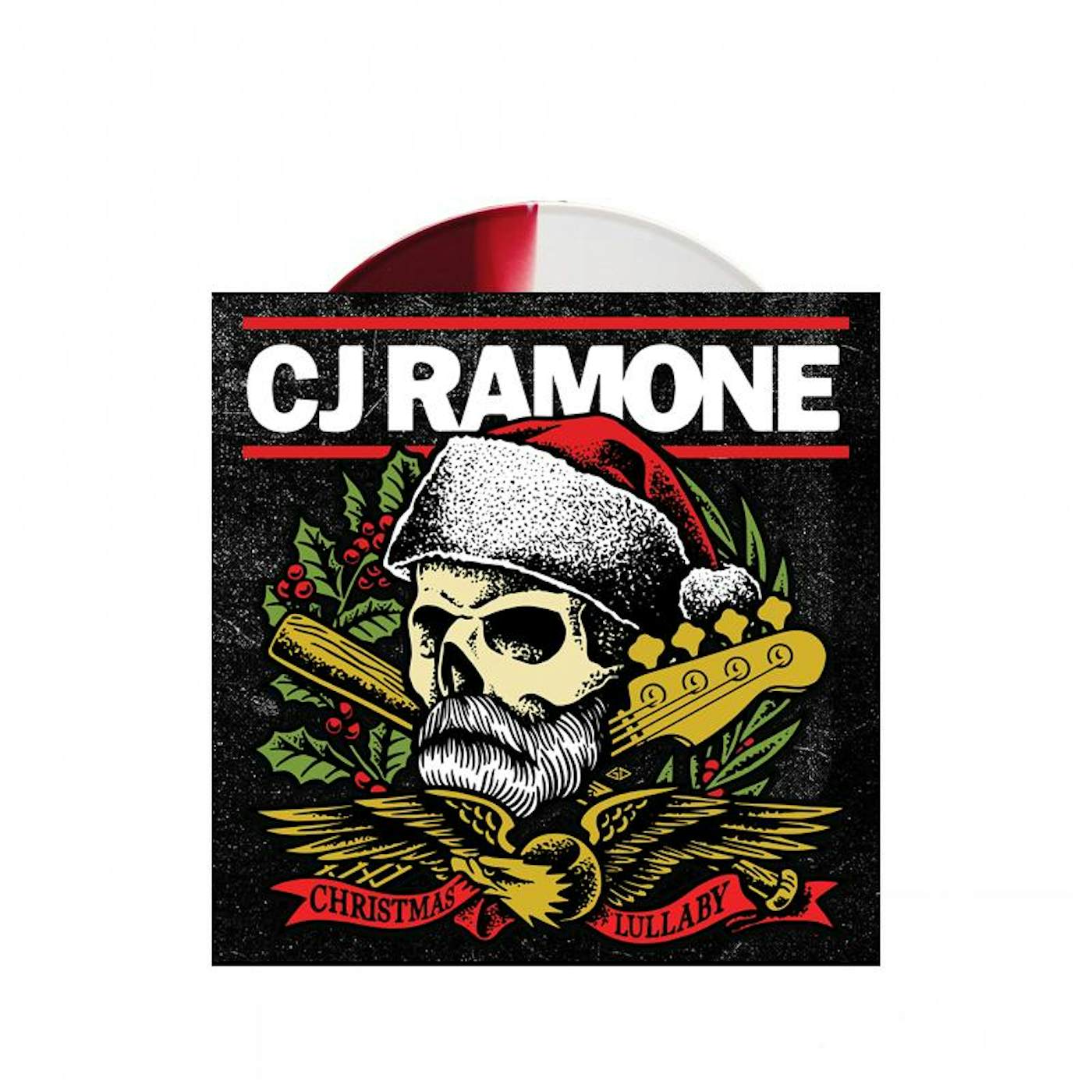 CJ Ramone Christmas Lullaby 7" (Half White/Half Red) (Vinyl)