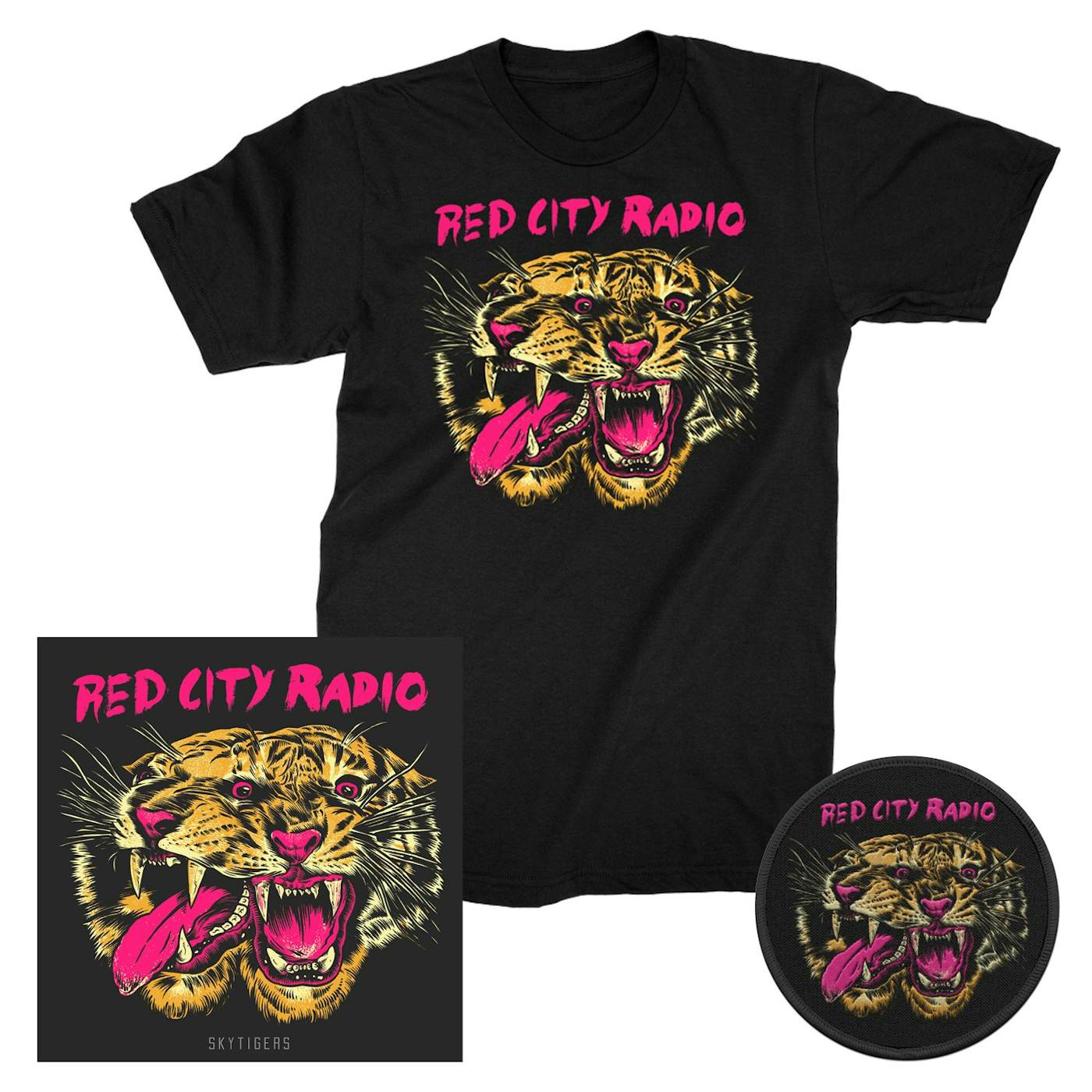 Red City Radio Sky Tigers EP CD + Tee + Patch