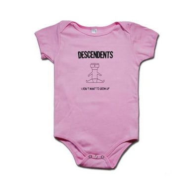 Descendents I Don't Want To Grow Up Onesie Pink