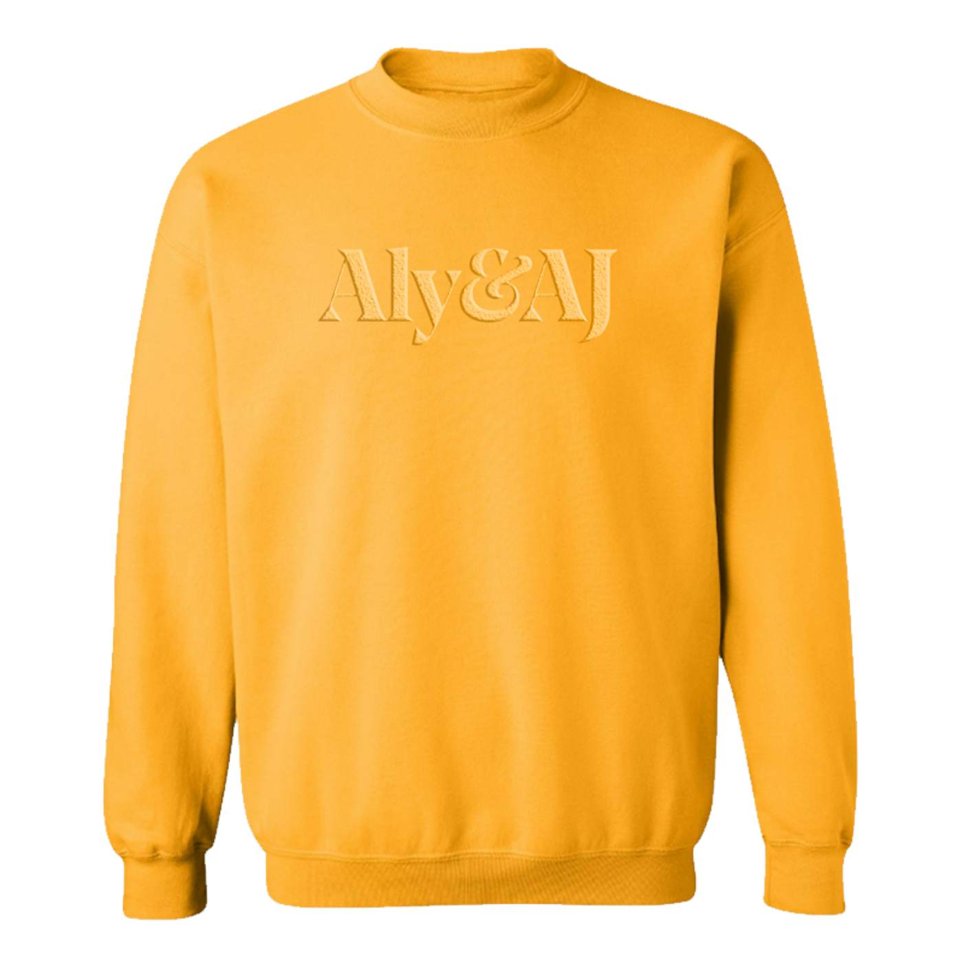 Aly & AJ LOGO GOLD EMBROIDERED SWEATSHIRT