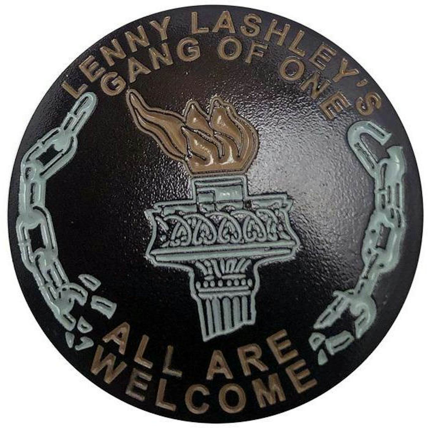 Lenny Lashley's Gang of One Lenny Lashley Gang of One - All Are Welcome - Torch - 1.25" Enamel Pin
