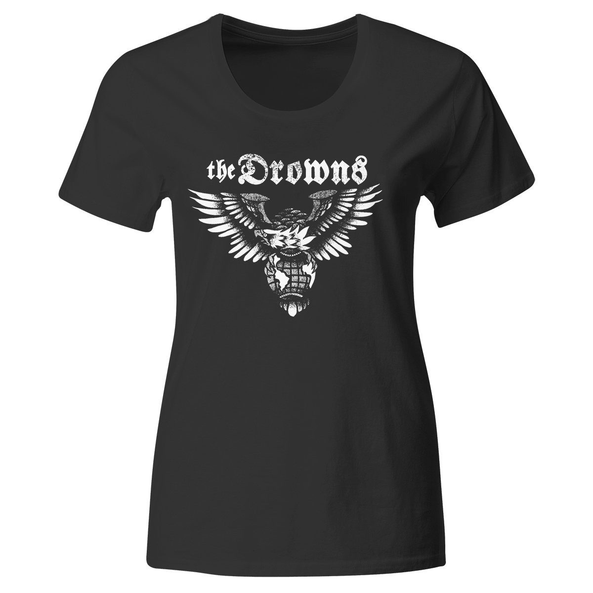 The Drowns - Eagle Logo - Gold on Black - T-Shirt - Fitted