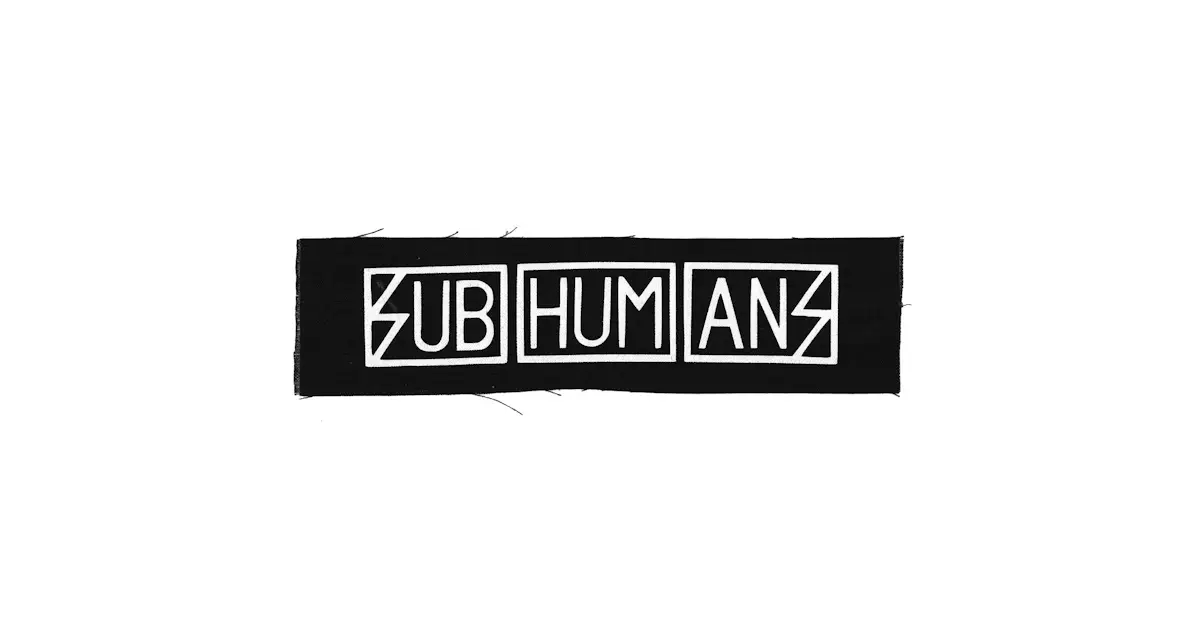 Subhumans - Text Logo - Black - Patch - Cloth - Screenprinted