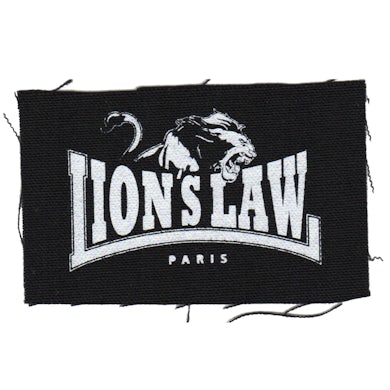 Lion's Law - Logo - Black - Patch - Cloth - Screenprinted - 4" x 4"