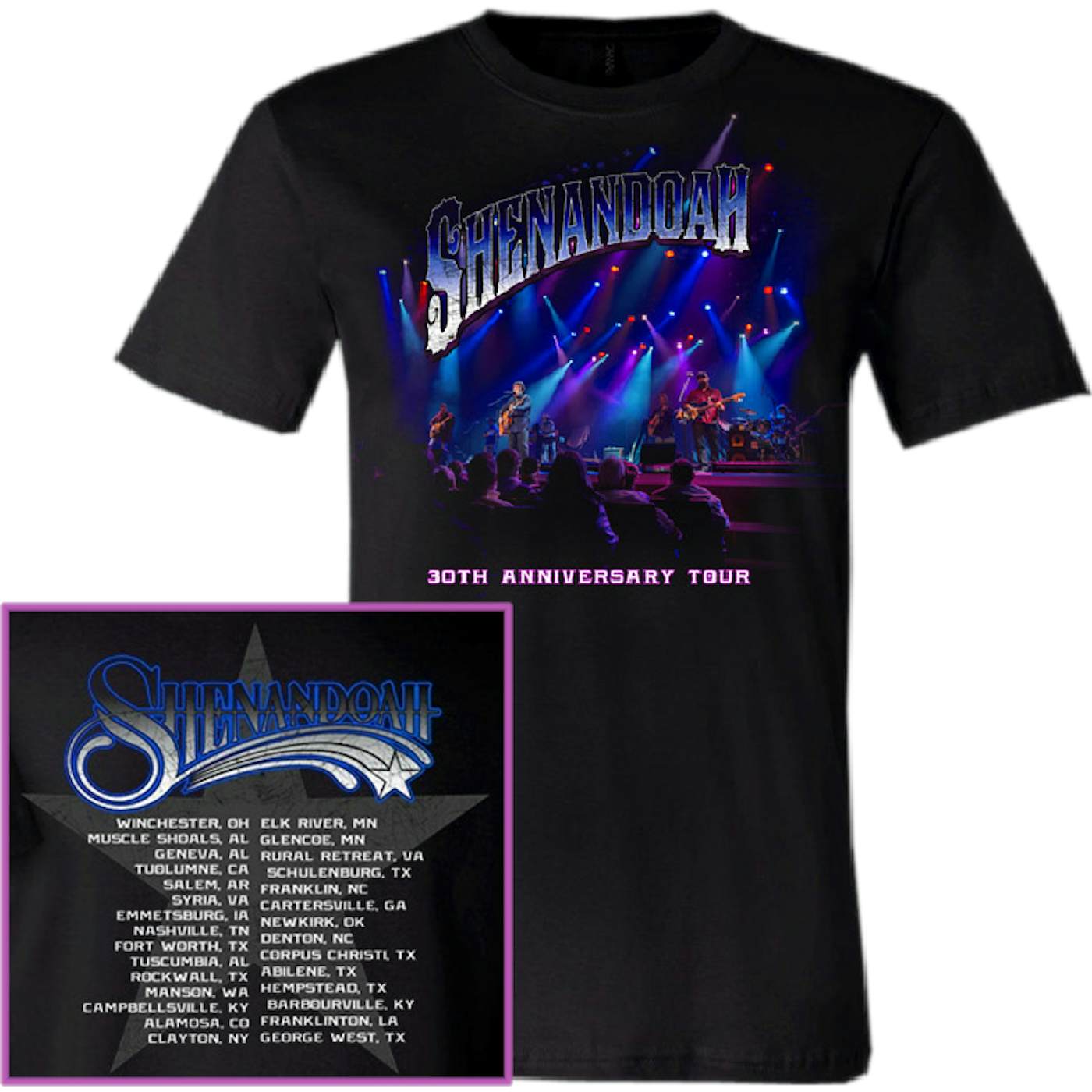 Shenandoah 30th Anniversary Black Tour Tee