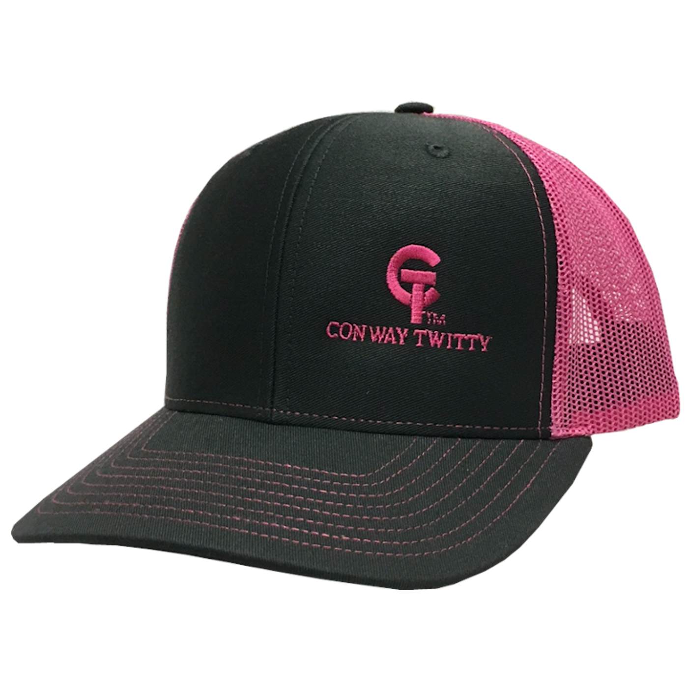 Conway Twitty Charcoal and Pink Ballcap