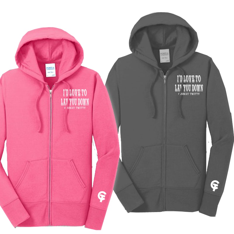 neon pink zip up hoodie