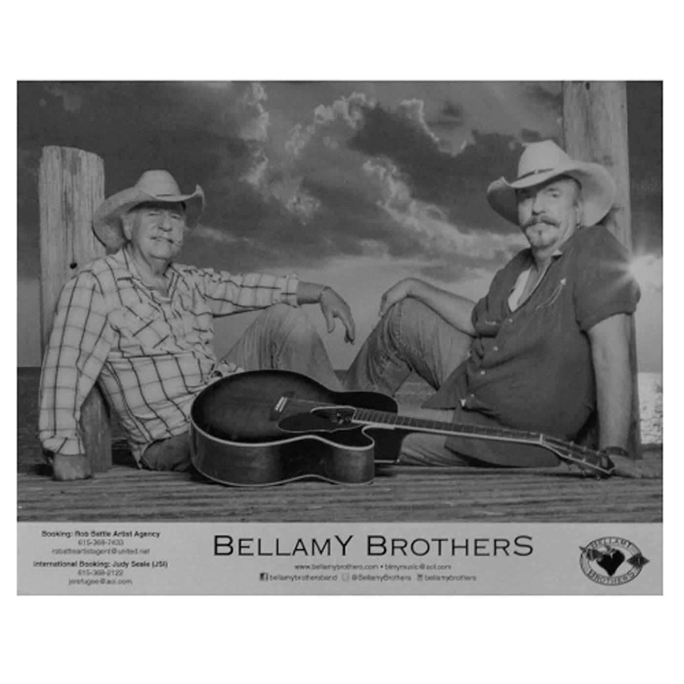 The Bellamy Brothers Bellamy Brother Black and White 8x10