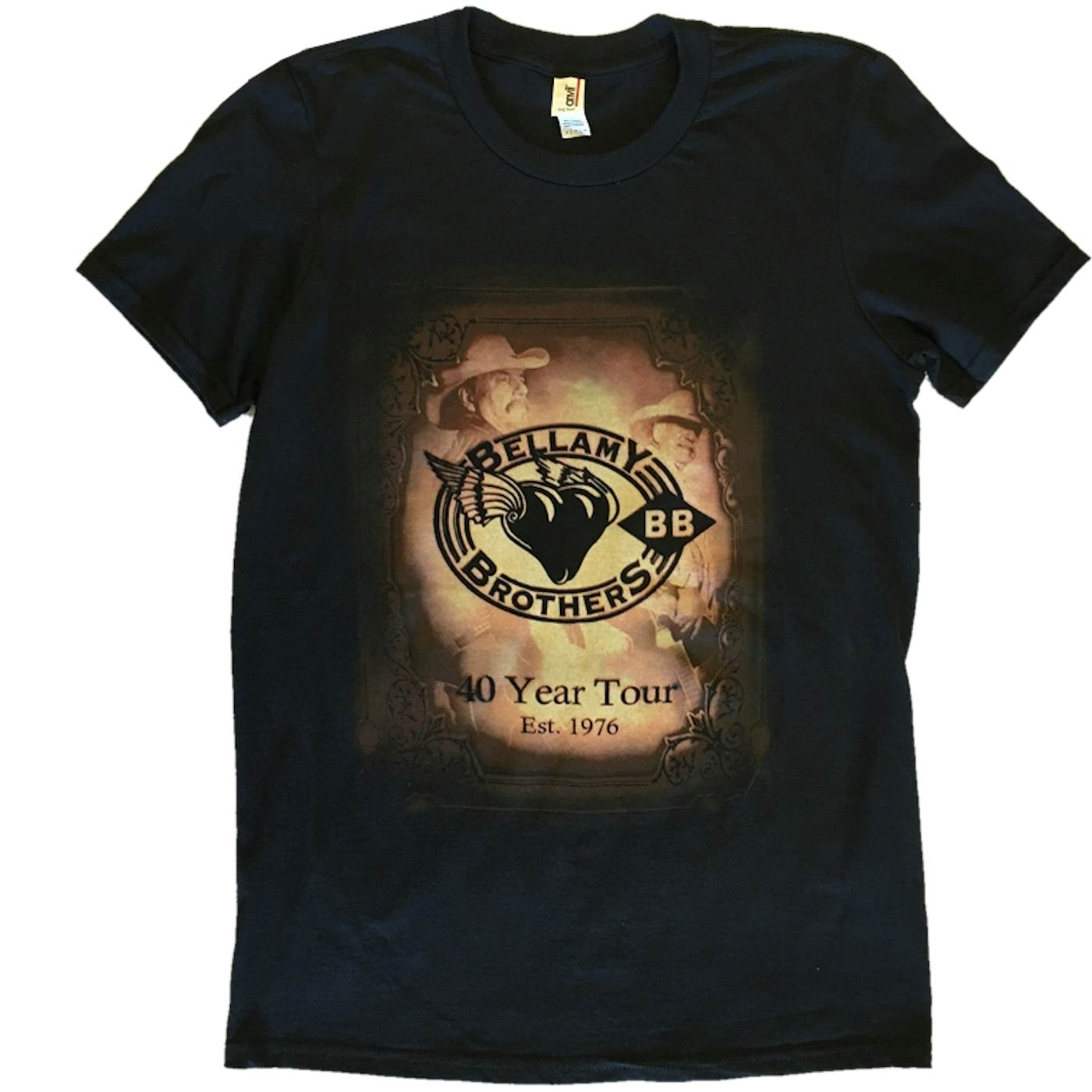 The Bellamy Brothers 40 Year Tour Black Tee