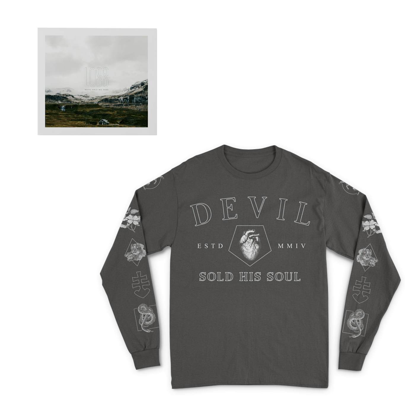 Devil Sold His Soul Loss + Heritage Long Sleeve - Dark Grey/White