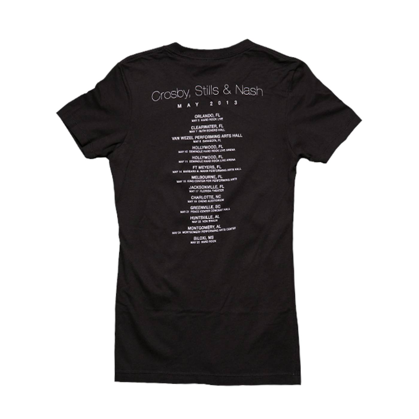 Crosby, Stills & Nash CSN "2013 Tour Photo/Itinerary" Womens T-Shirt