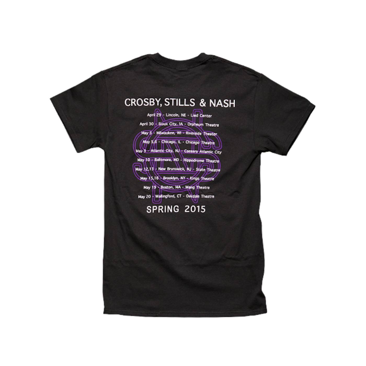 Crosby, Stills & Nash CSN "2015 Photo/Itinerary" T-Shirt