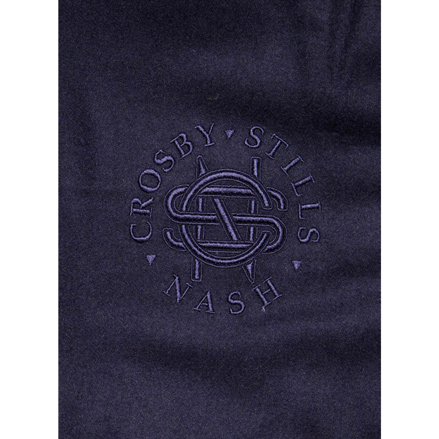 Crosby, Stills & Nash Blue Letterman's Jacket-Wool/Leather