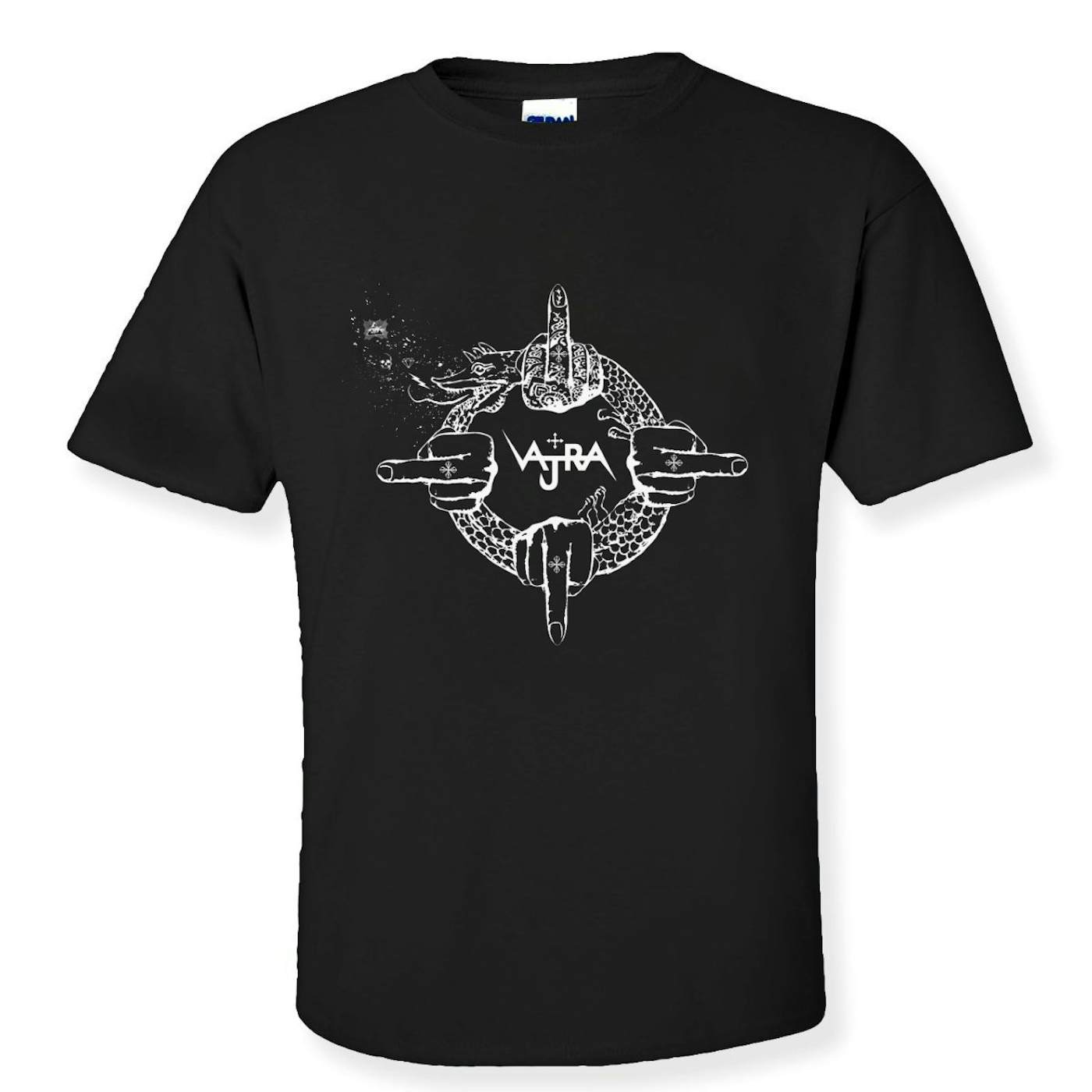 Vajra White and Black Ouroboros Unisex T-Shirt