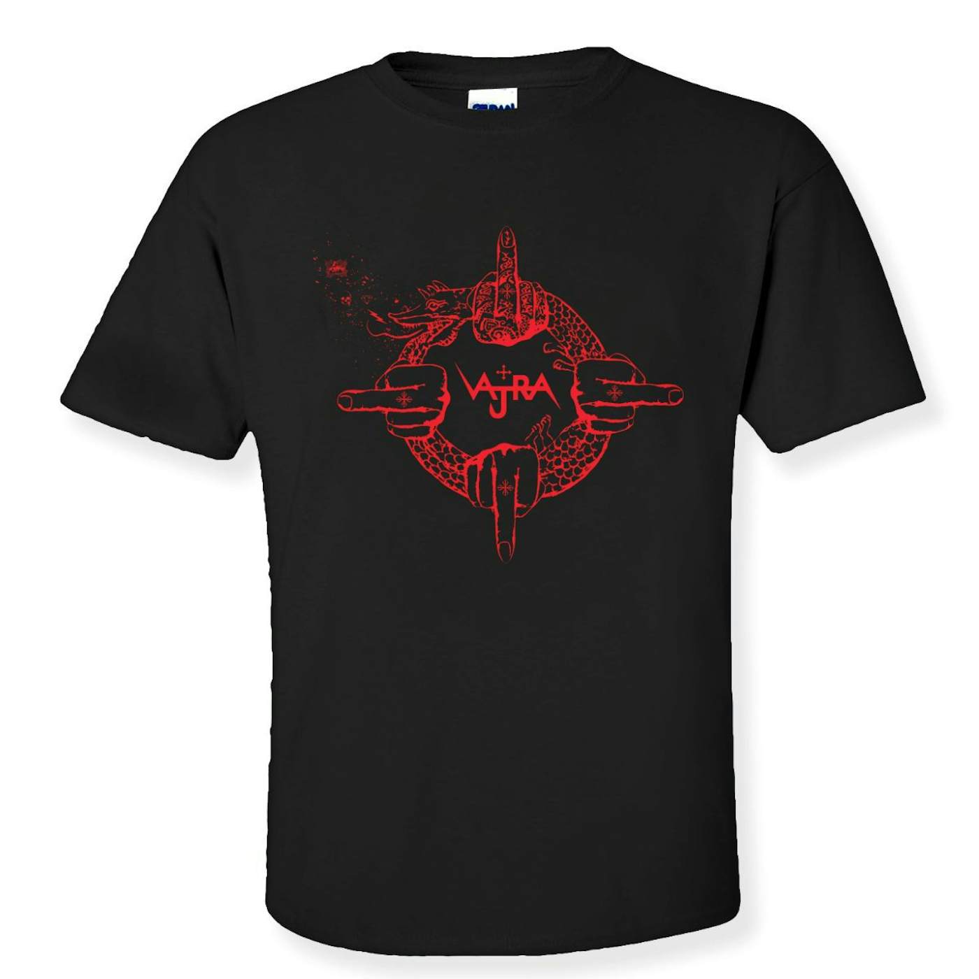 Vajra Red on Black Ouroboros Unisex T-Shirt