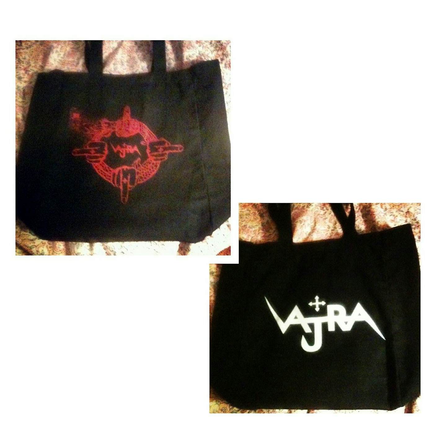 Vajra Double Sided Ouroboros and Logo Tote Bag