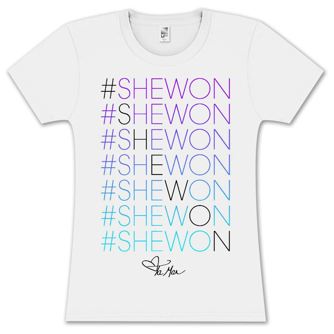 Tamar Braxton Tamar #Shewon Stacked Gradient Girlie T-Shirt