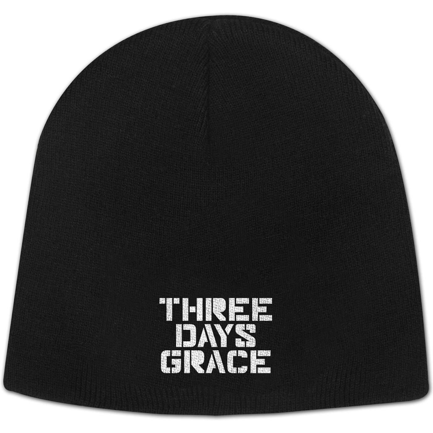Three Days Grace Stencil Stacked Logo Beanie