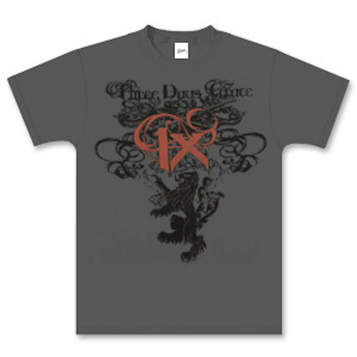 Three Days Grace Charcoal T-Shirt