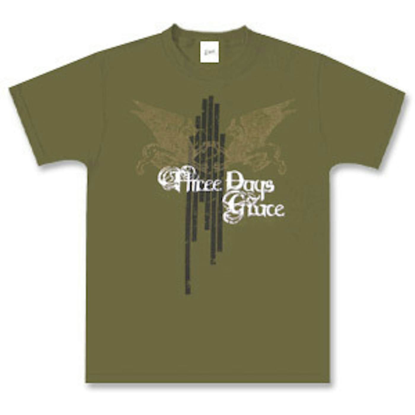 Three Days Grace Winged Lions Army Green T-Shirt