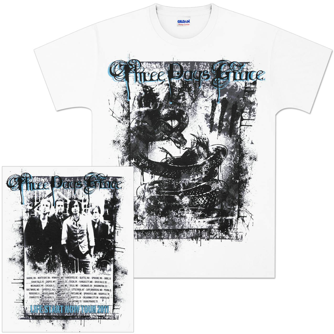 Three Days Grace Destroyed 2011 Tour T-Shirt