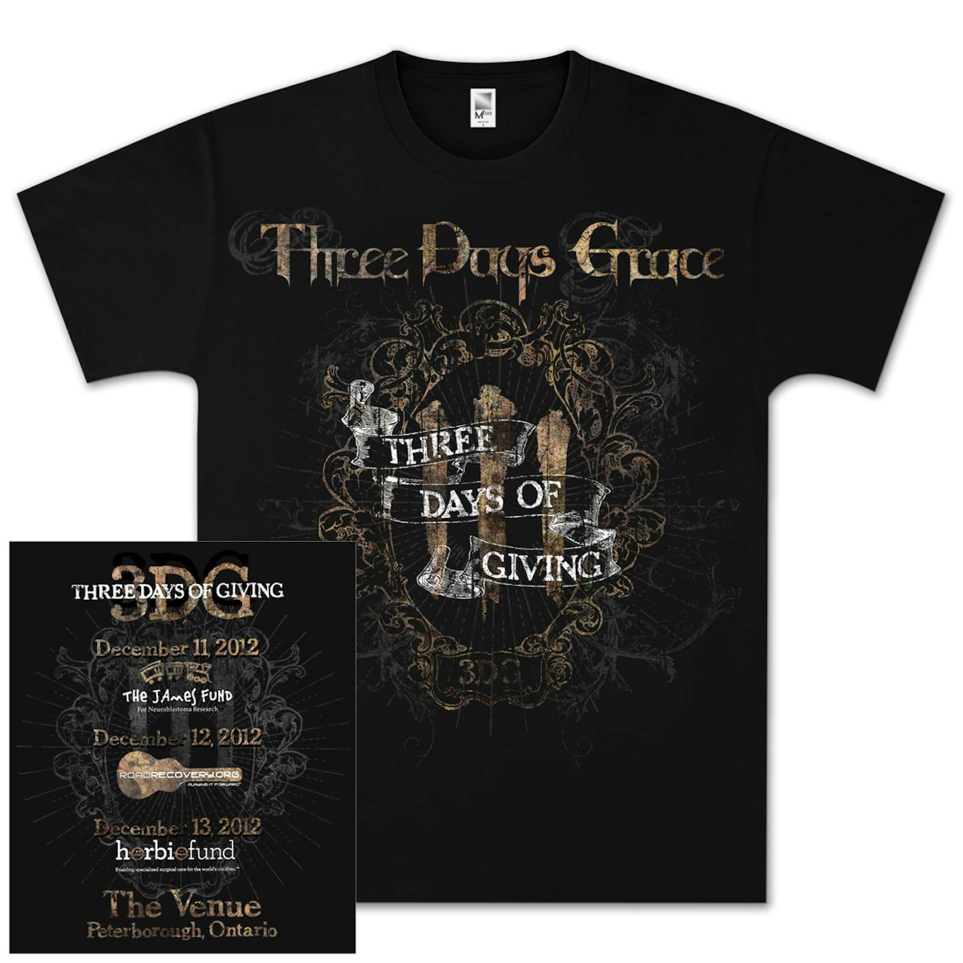 Three Days Grace Three Days of Giving Tour T-Shirt