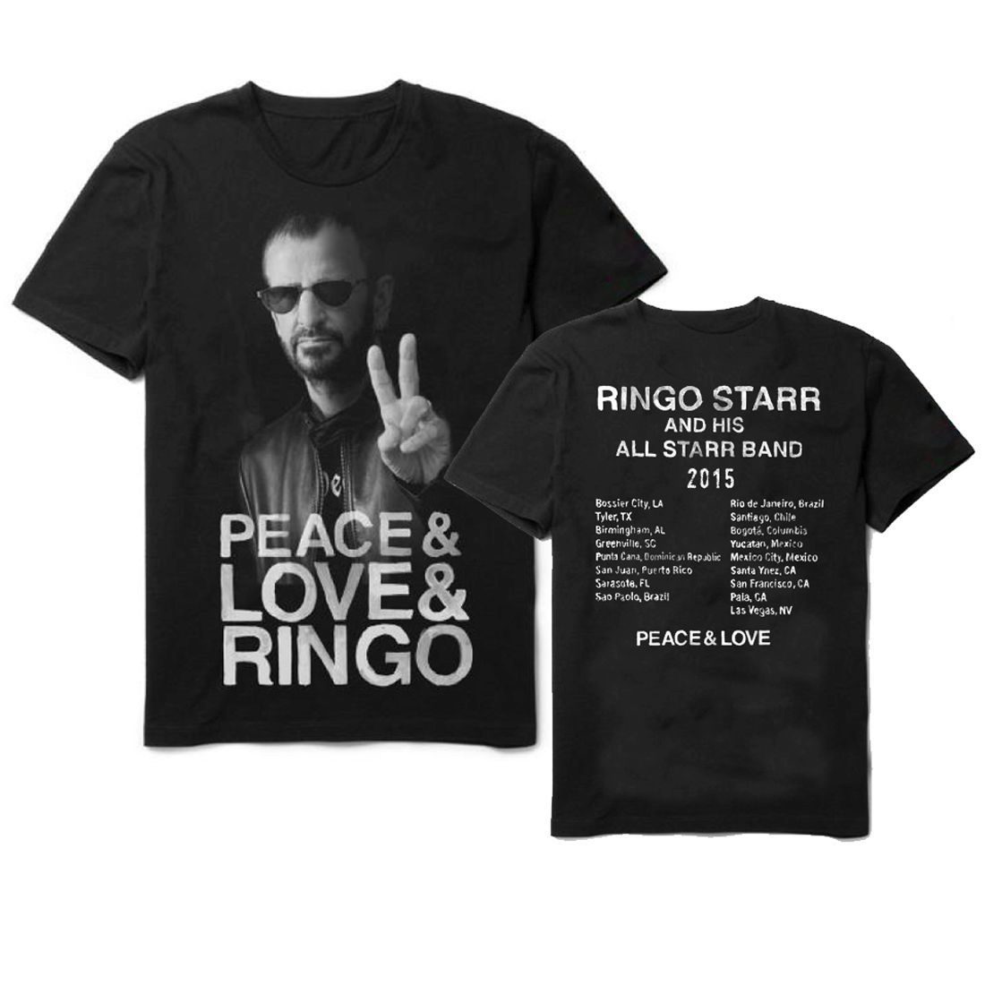 Ringo Starr PLR Photo Black Tour TShirt