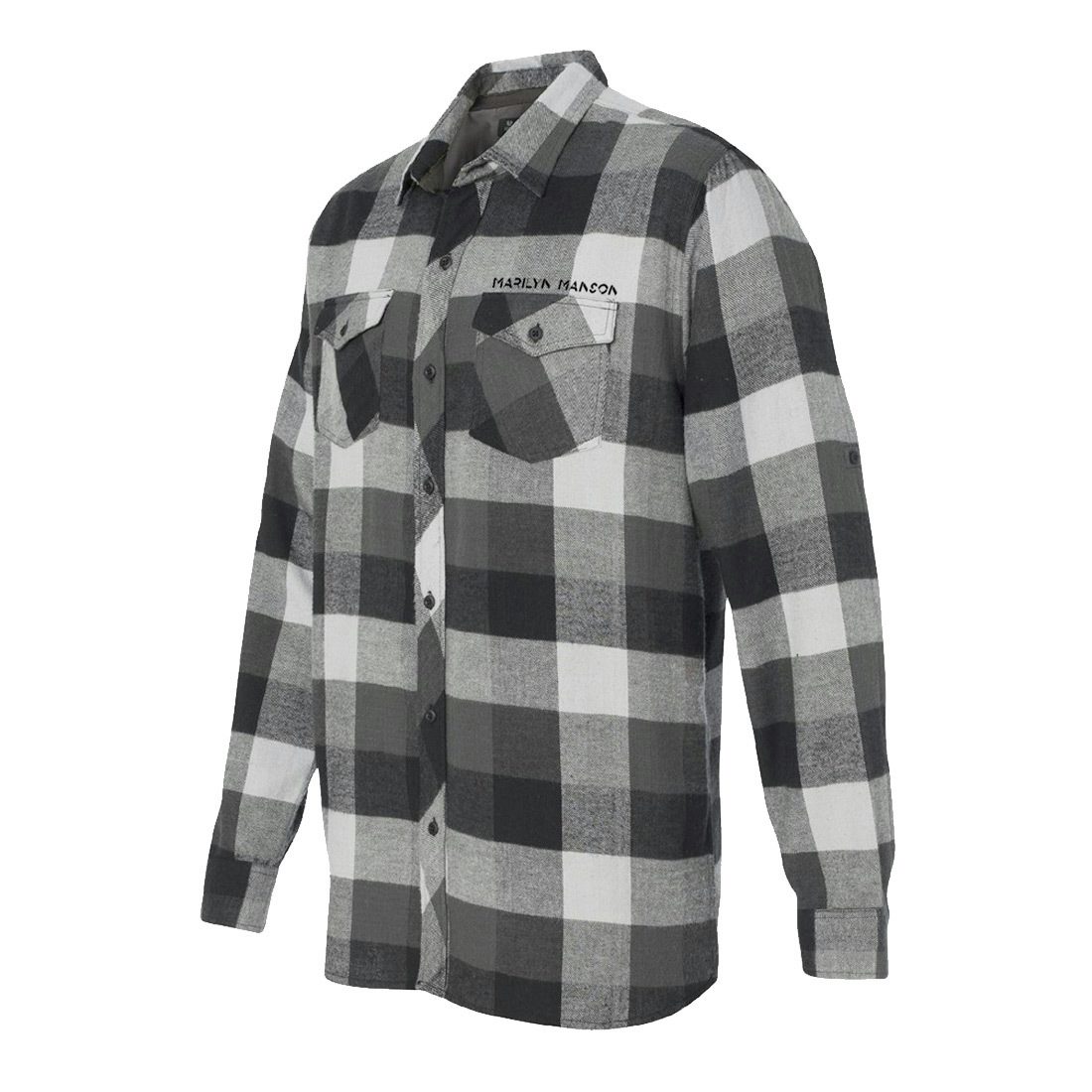 Marilyn Manson Logo Flannel Shirt