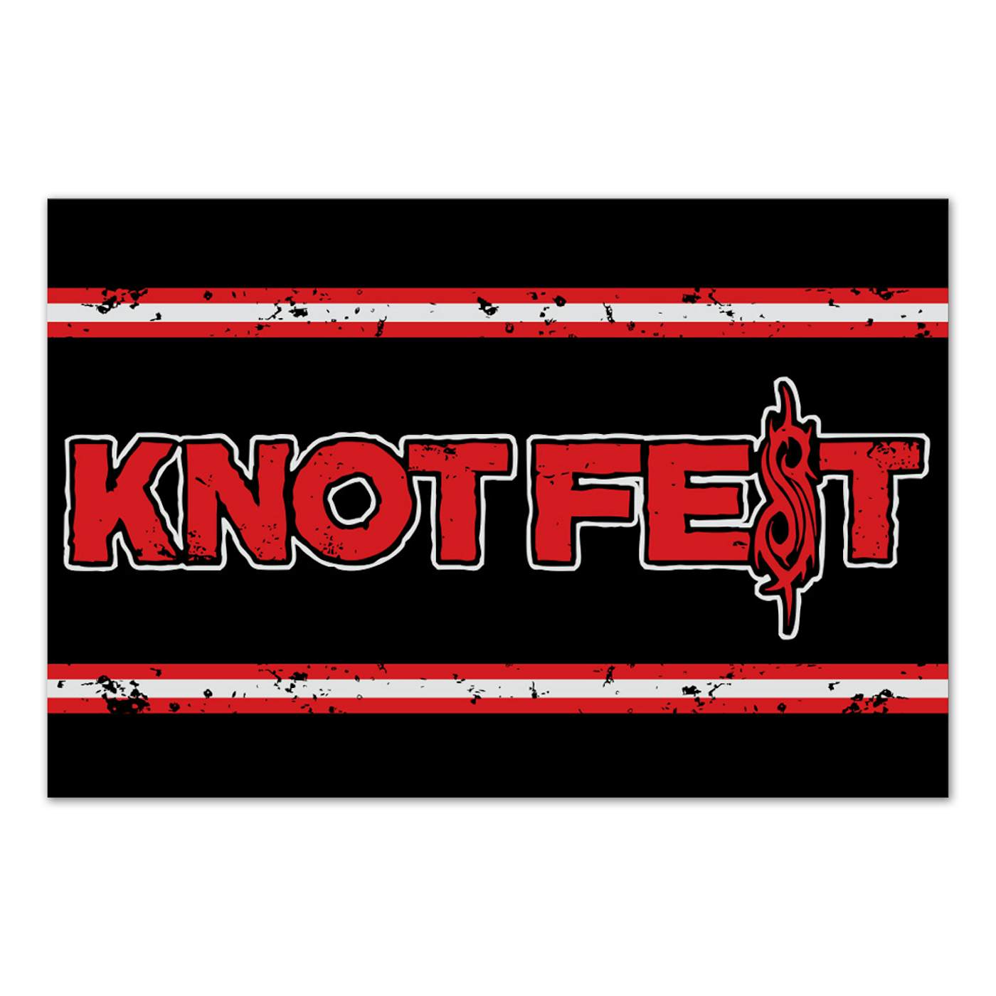 Slipknot Knotfest Distressed Logo Flag