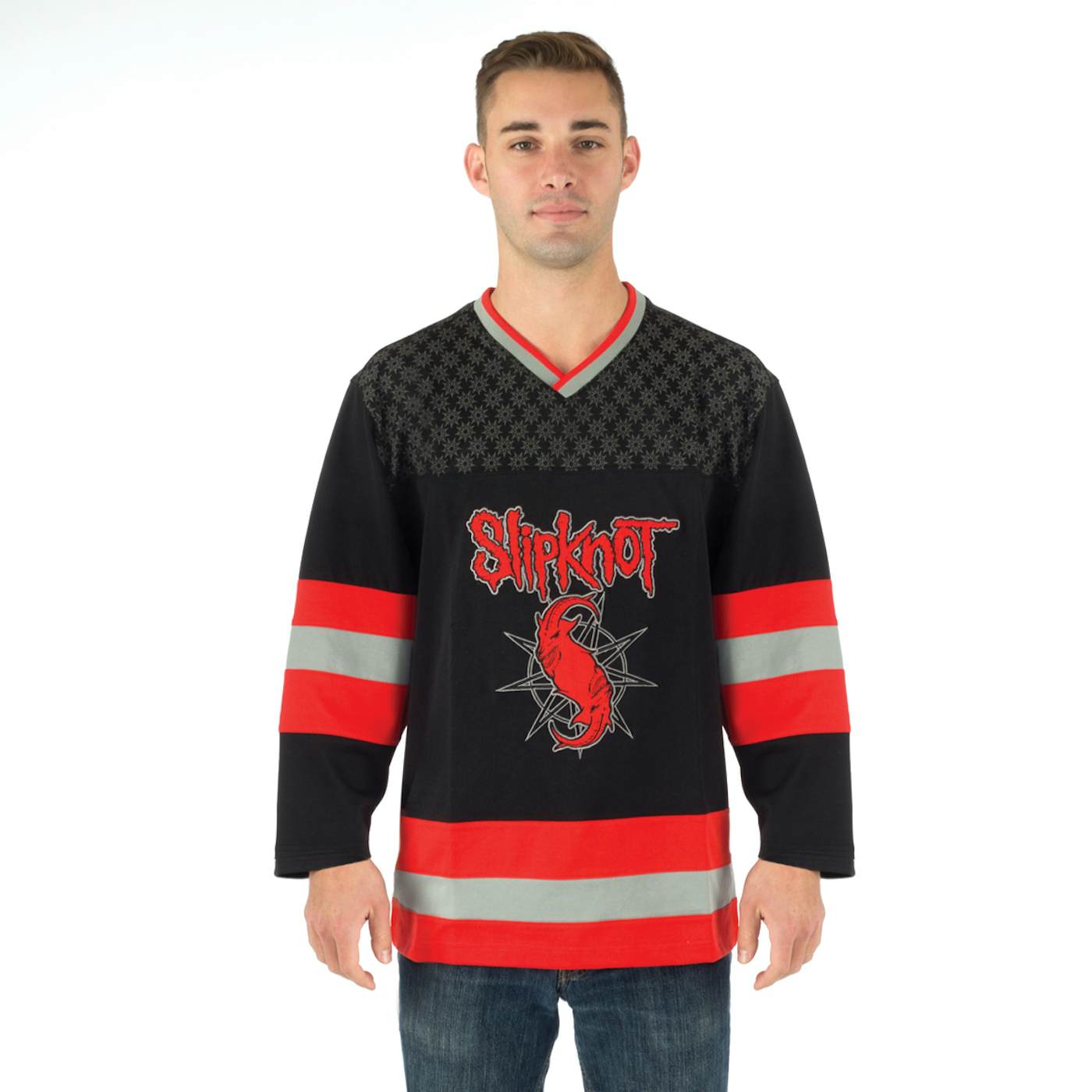 Slipknot Men's Hockey Jersey Large Black  Long sleeve tshirt men, Hockey  jersey, Jersey