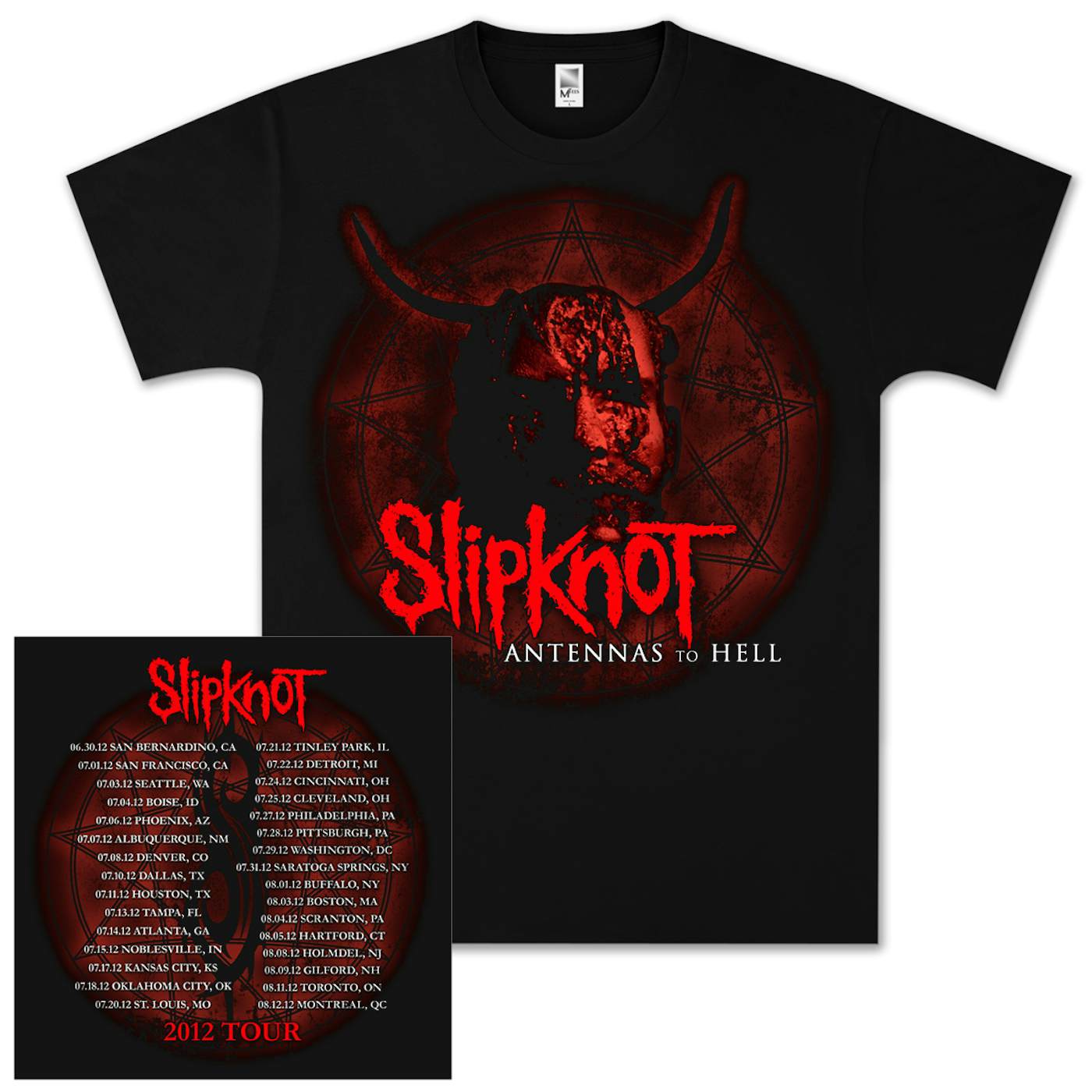Slipknot Antennas From Hell Dateback Tour TShirt