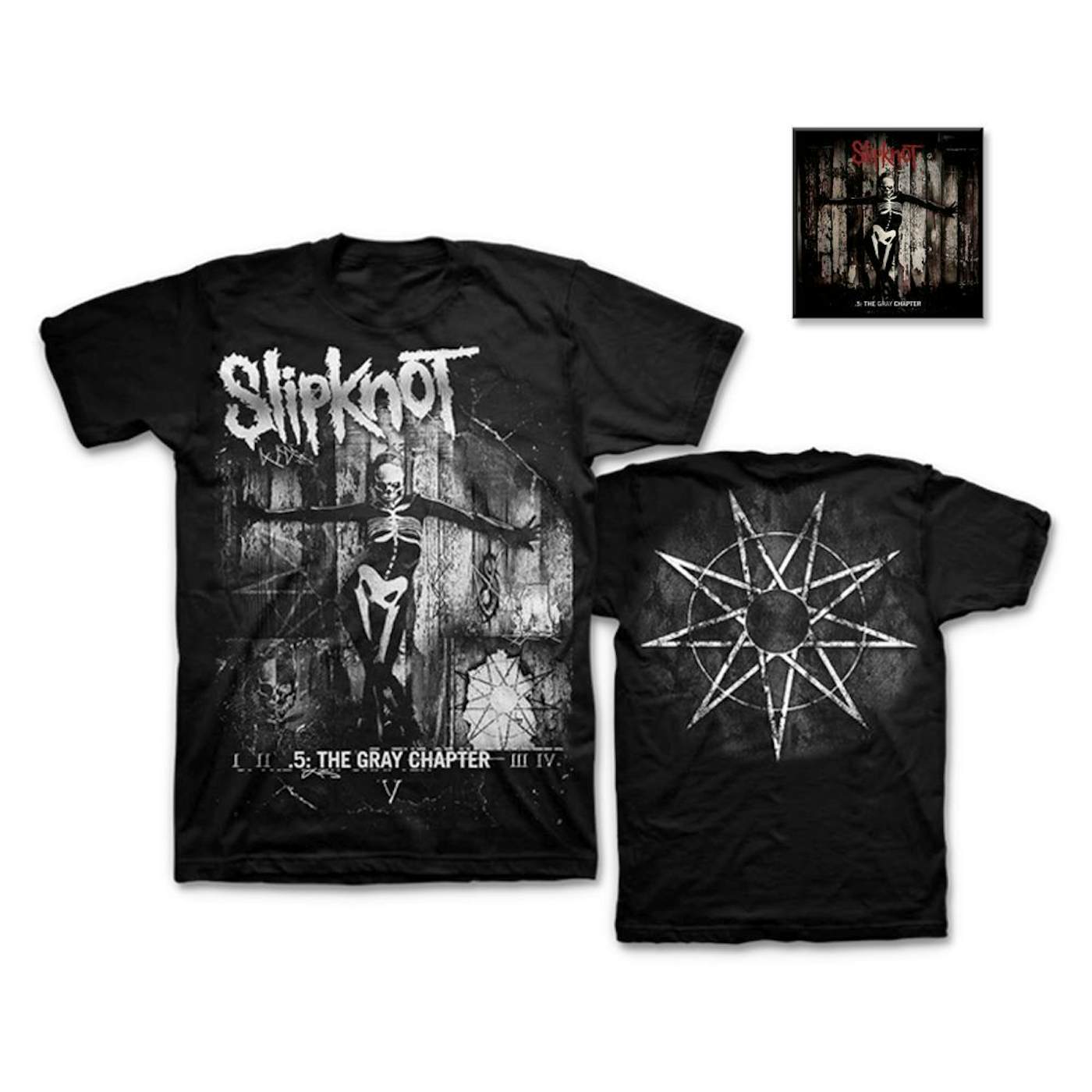 Slipknot .5: The Gray Chapter T-Shirt/Music Bundle