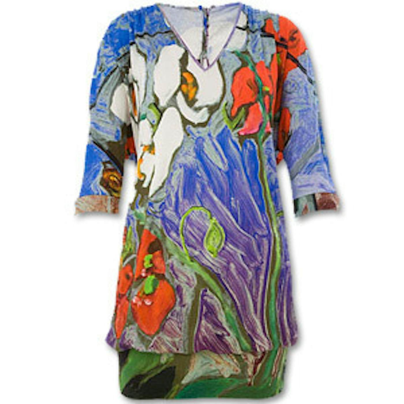 Blue Orchid Bat Dress, Ronnie Wood for Liberty of London