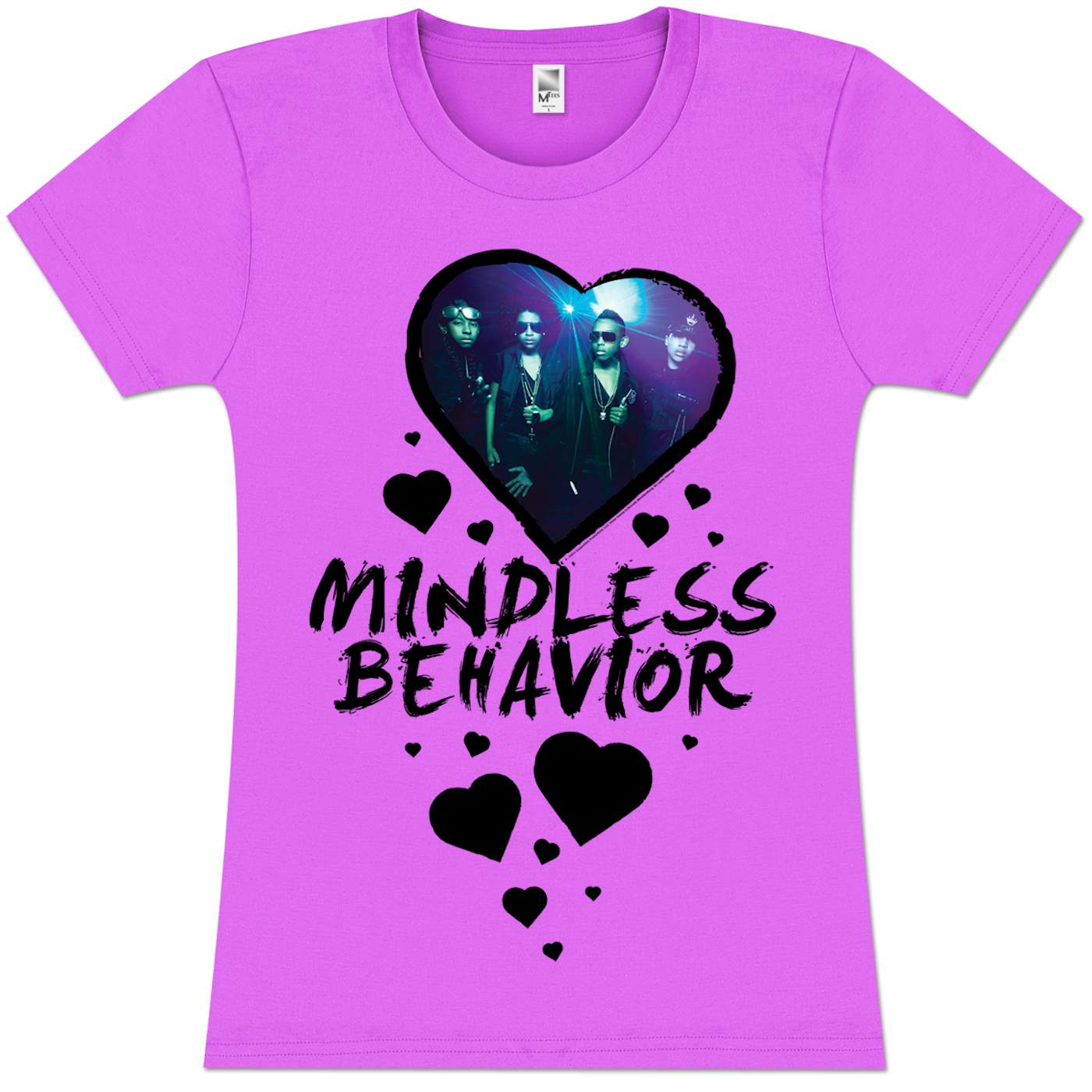 Mindless Behavior Heart Girlie T-Shirt