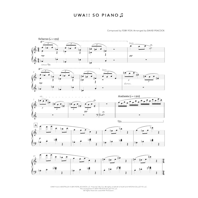 Toby Fox Undertale Piano Collections Physical Sheet Music Book