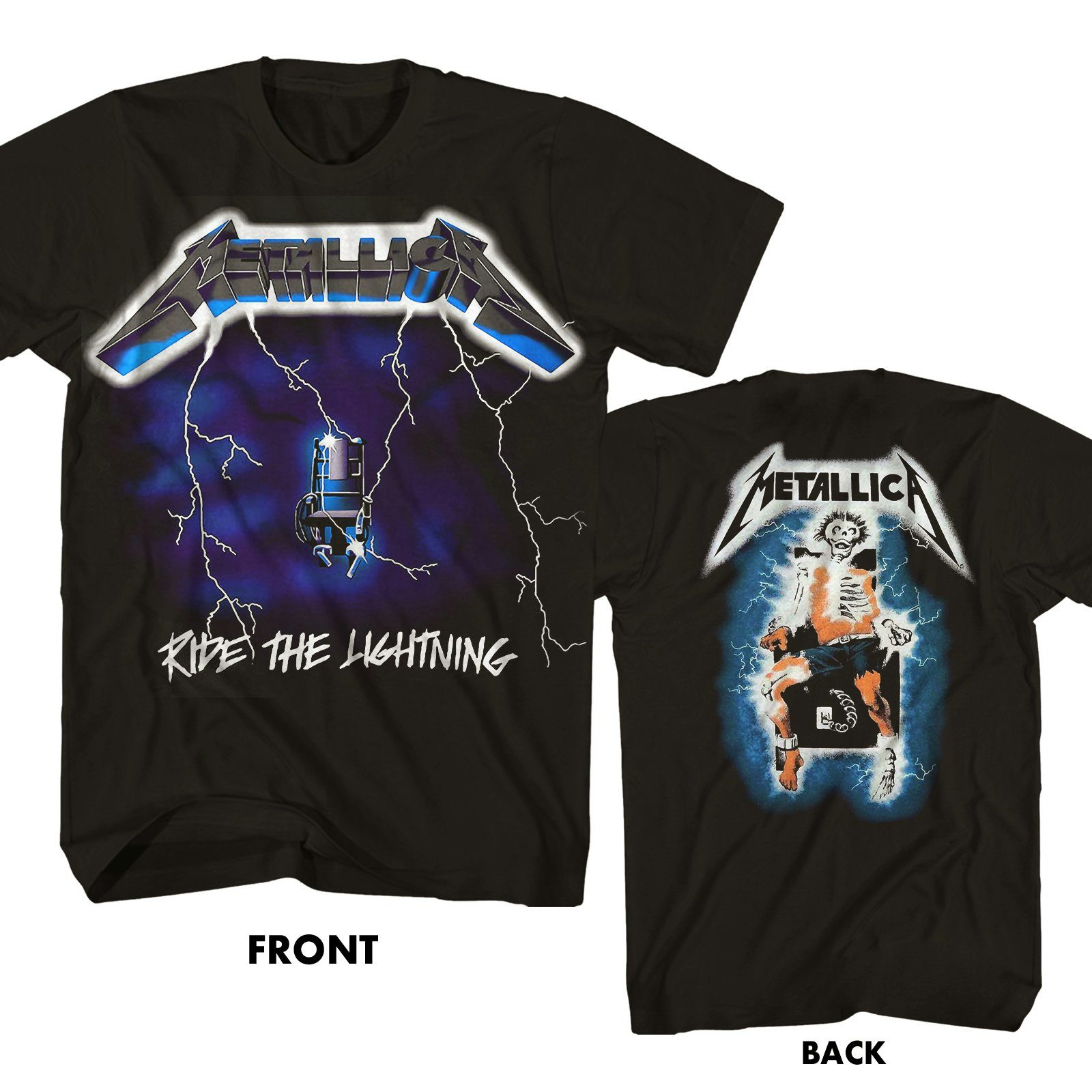 Metallica T-Shirt | Ride The Lightning Album Art T-Shirt