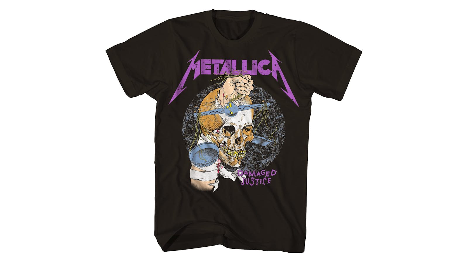 Hjemland gispende Flock Metallica T-Shirt | Damaged Justice '88 Tour T-Shirt (Reissue)