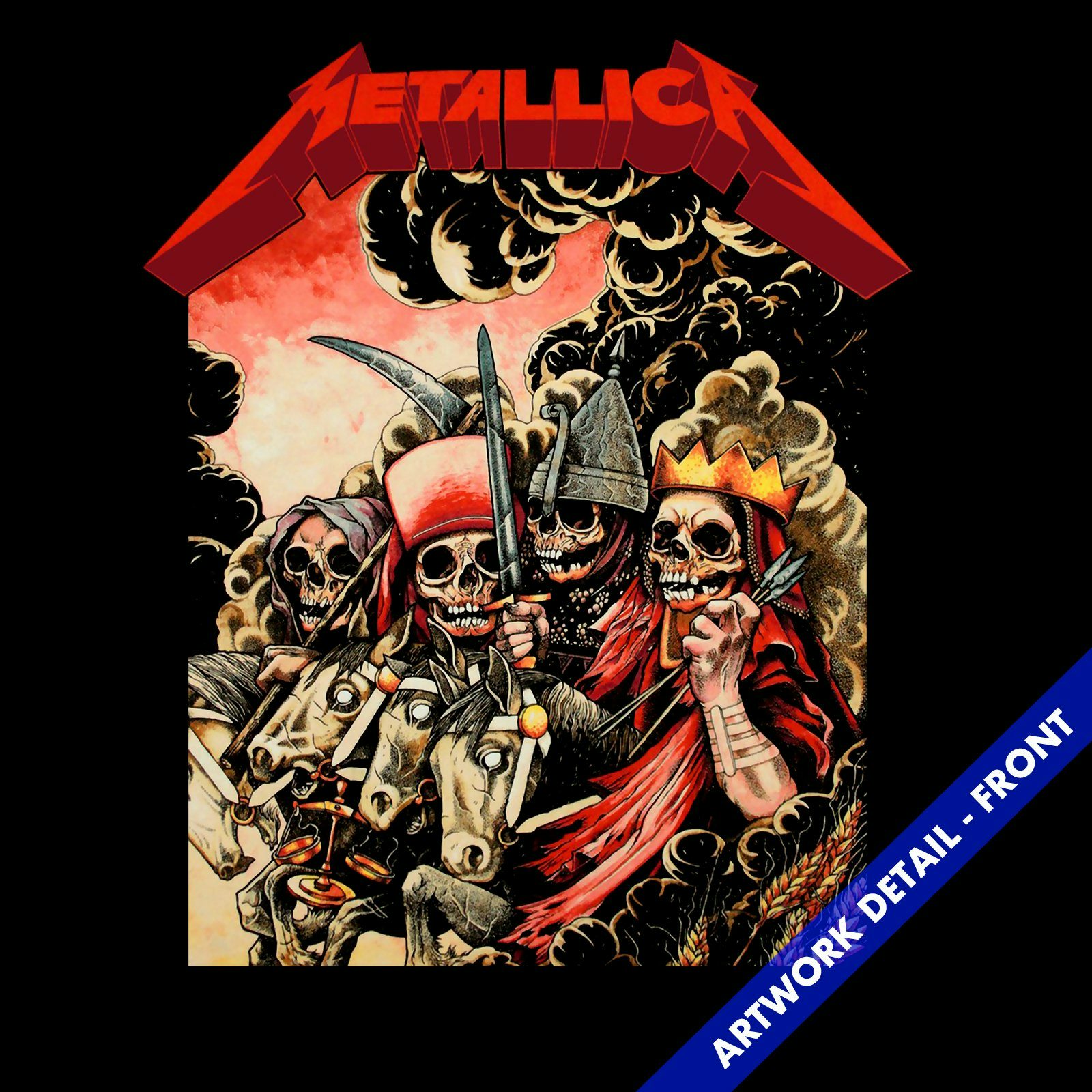 metallica four faces t shirt