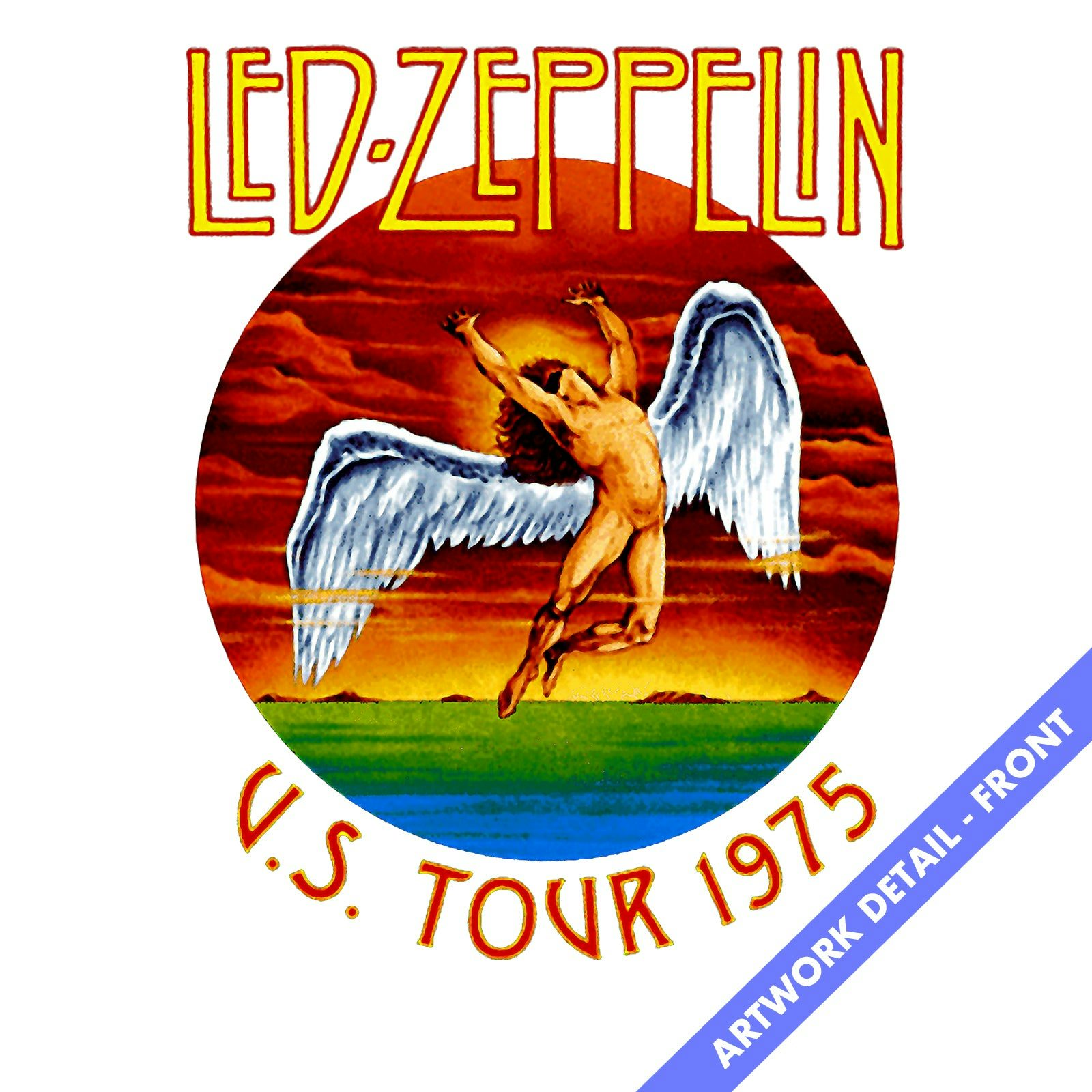 Led Zeppelin TShirt Swan Song Icarus '75 US Tour Tie Dye Led