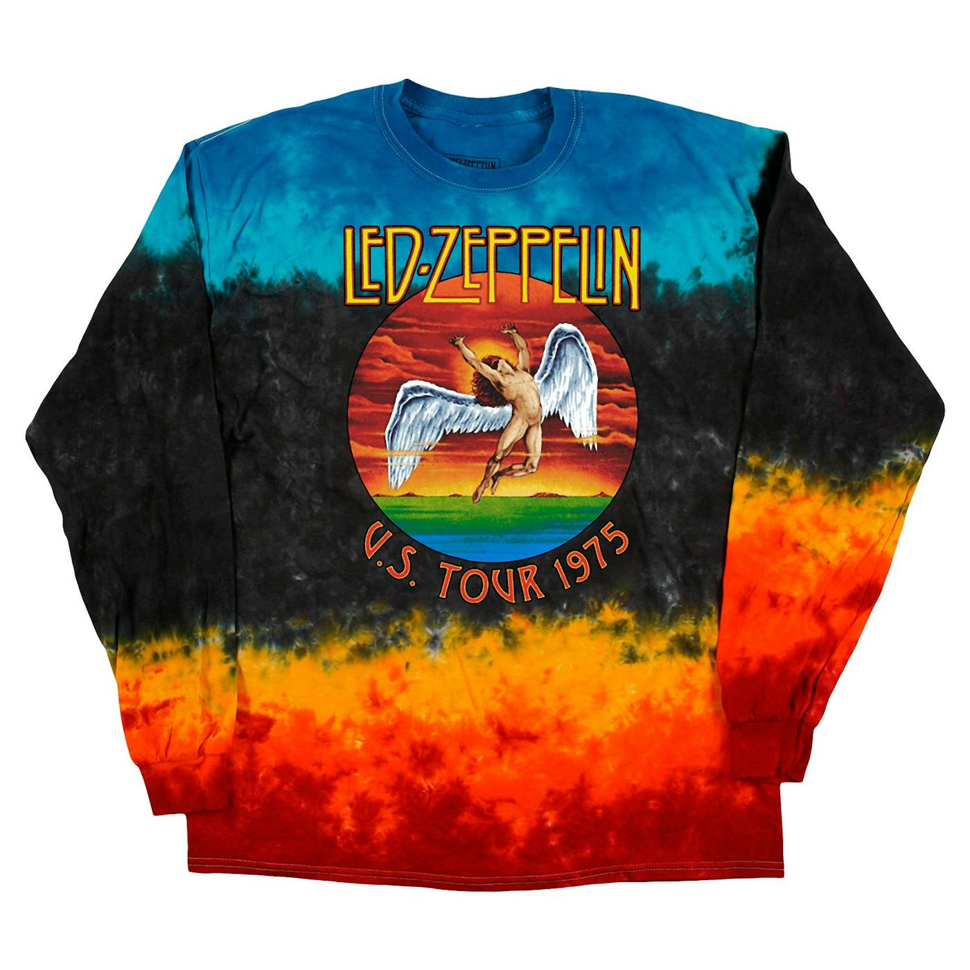 Led Zeppelin Long Sleeve | Icarus '75 US Tour Tie Dye Led Zeppelin Long Sleeve Shirt (Reissue)