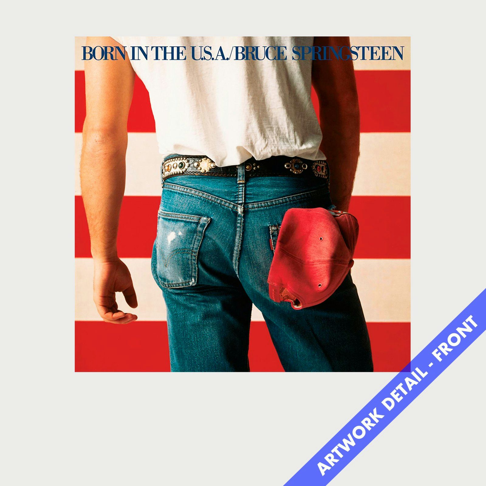 Générique Bruce Springsteen T Shirt Born in The USA Album Cover Logo Officiel Homme