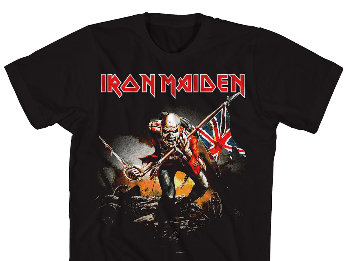 Odysseus Hvordan Bøde Iron Maiden T-Shirt | The Trooper Union Flag Art Iron Maiden Shirt